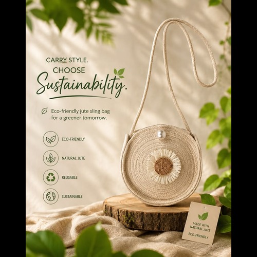 Jute Sling Bags sample photo 1