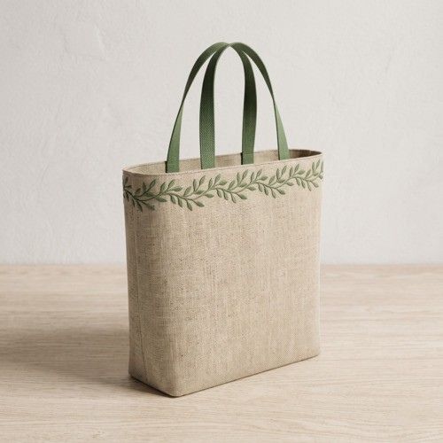 Custom printed jute bag sample with custom branding