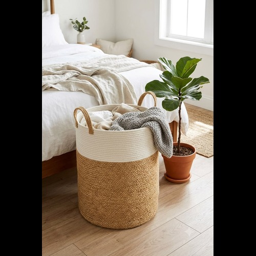 Jute Laundry Baskets detail photo 2