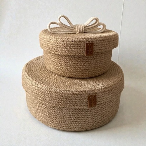 Jute Multipurpose Storage Boxes detail photo 2